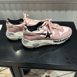 Golden Goose pink running shoes